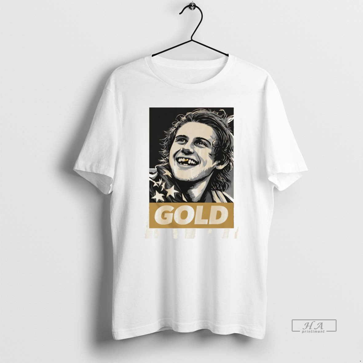 Official Jack Hughes Olympic Legend Golden Toothless Graphic