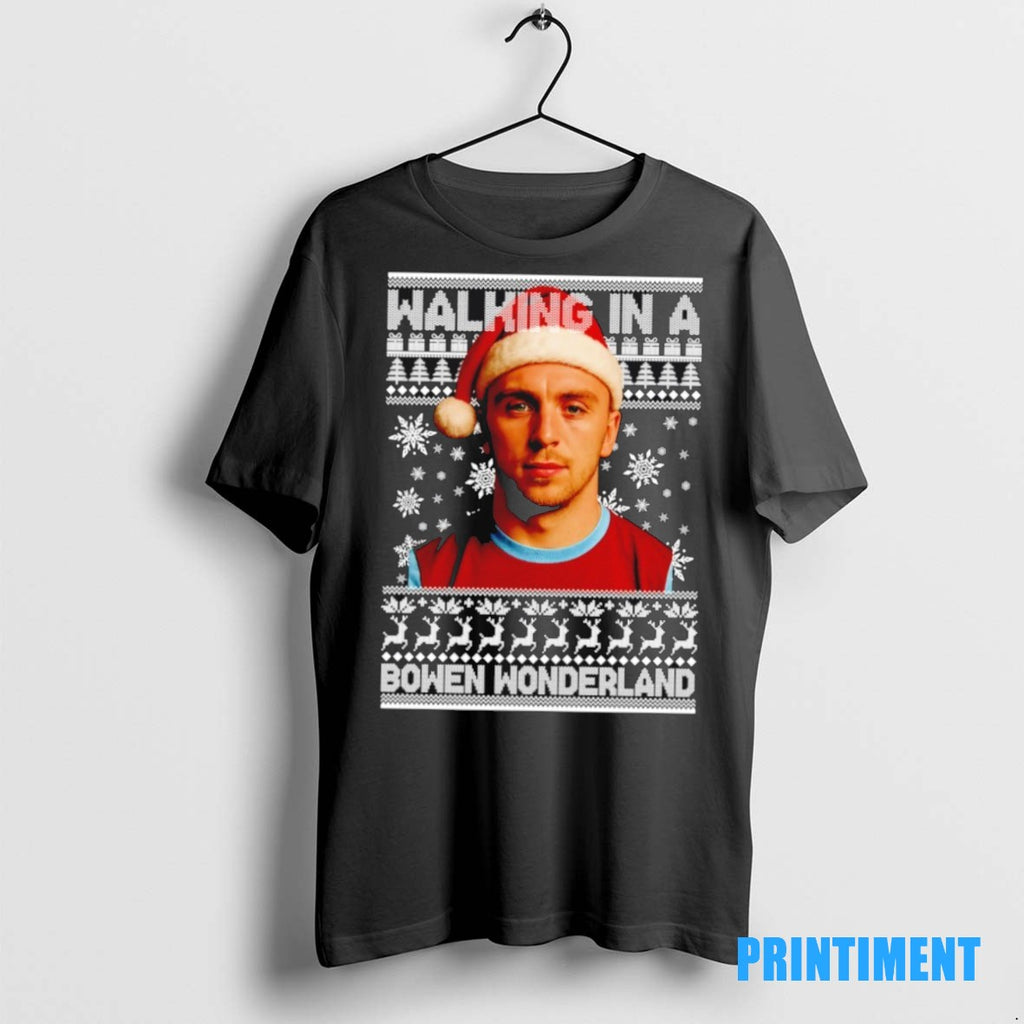 Official Jared Bowen Walking In A Bowen Wonderland Christmas Tee Sweater