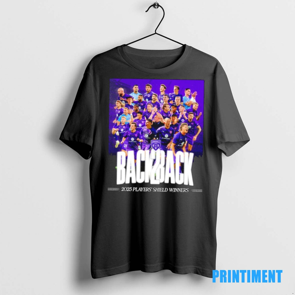 Official Louisville City Fc Back To Back 2025 Players Shield Winners Tee Sweater