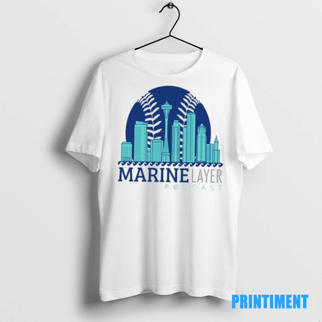 Official Seattle Mariners X Marine Layer Podcast Tee Sweater