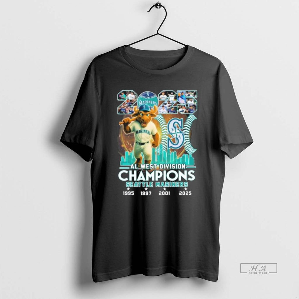Official Trendy 2025 Al West Division Champions Seattle Mariners Mascot