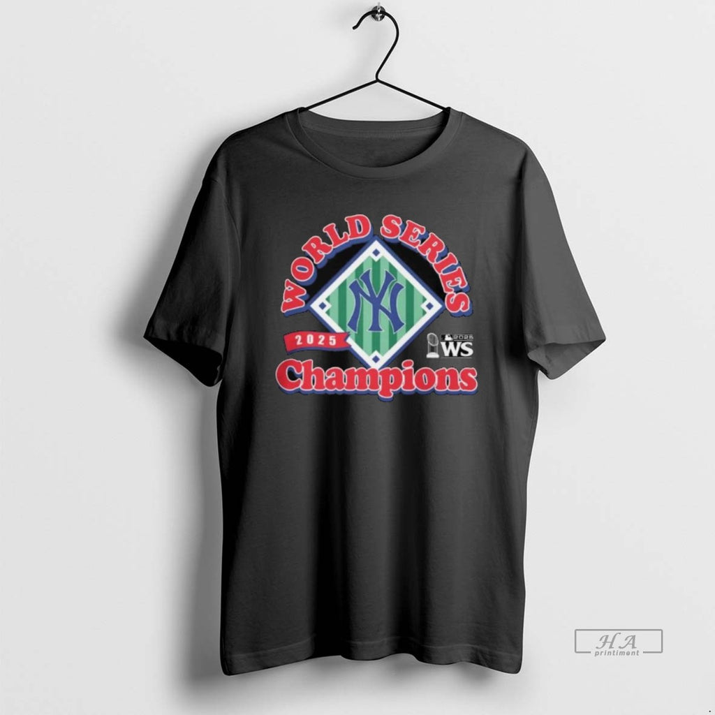 Official Trendy 2025 World Series Champions Ws Mlb Trophy New York Yankees Long Sleve Tee