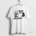 Official Trendy 6 7 Meme Funny Skeleton Hands Halloween Tee Sweater