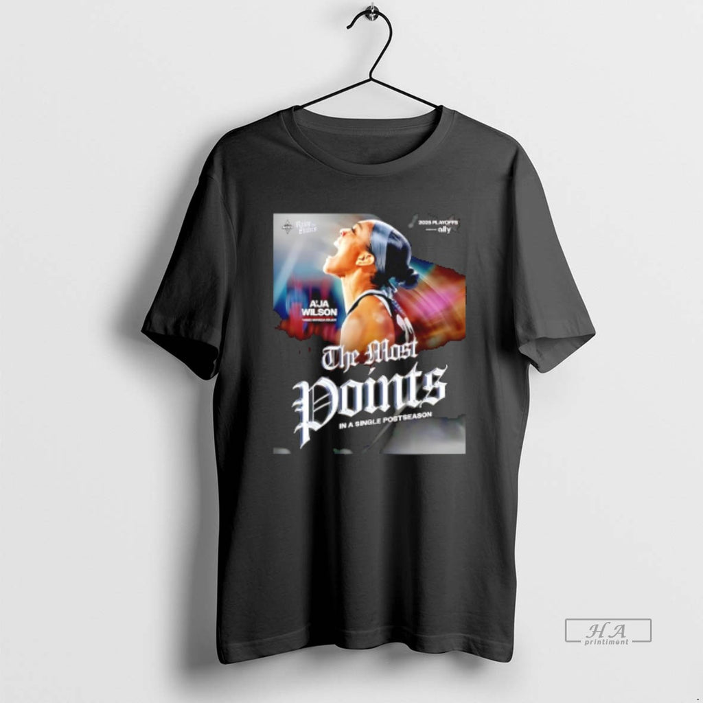 Official Trendy Aja Wilson Las Vegas Aces The Most Points In A Single Postseason Tee