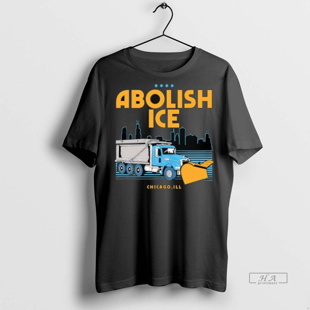 Official Trendy Abolish Ice Chicago Ill City Skyline Tee Sweater