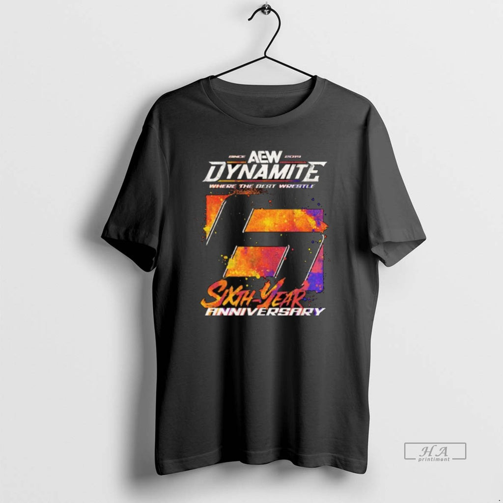 Official Trendy Aew Dynamite Where The Best Wrestle 6th Anniversary Long Sleve