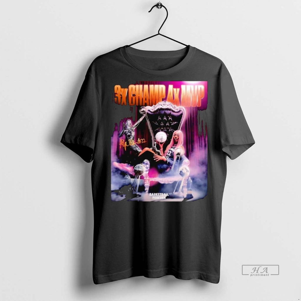 Official Trendy Aja Wilson 3x Champions 4x Mvp Tee Sweater