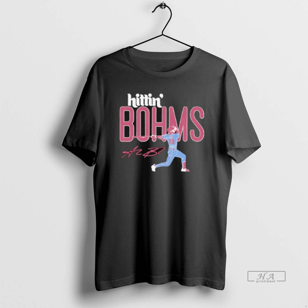 Official Trendy Alec Bohm Hittin Bohms Philadelphia Phillies Signature Art