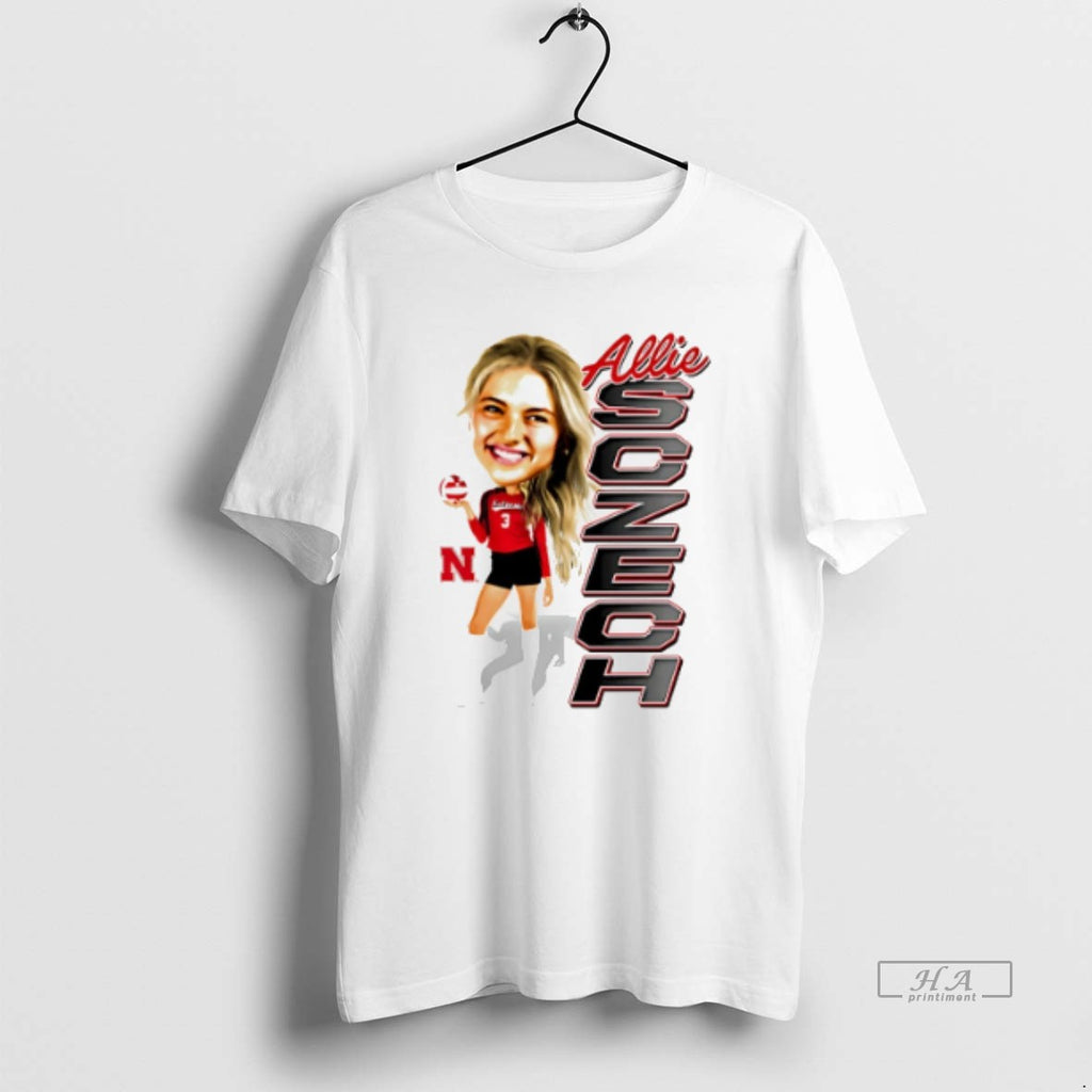 Official Trendy Allie Sczech Nebraska Volleyball Caricature