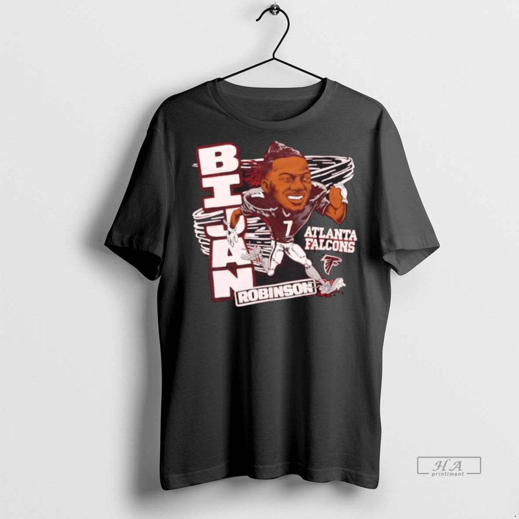 Official Trendy Atlanta Falcons Bijan Robinson Football Caricature Tee Sweater