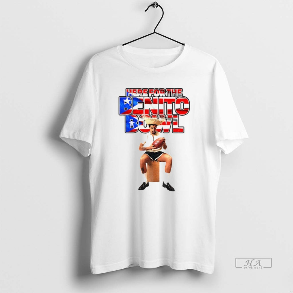 Official Trendy Bad Bunny Here For The Benito Bowl Superbowl Halftime 2026 Usa