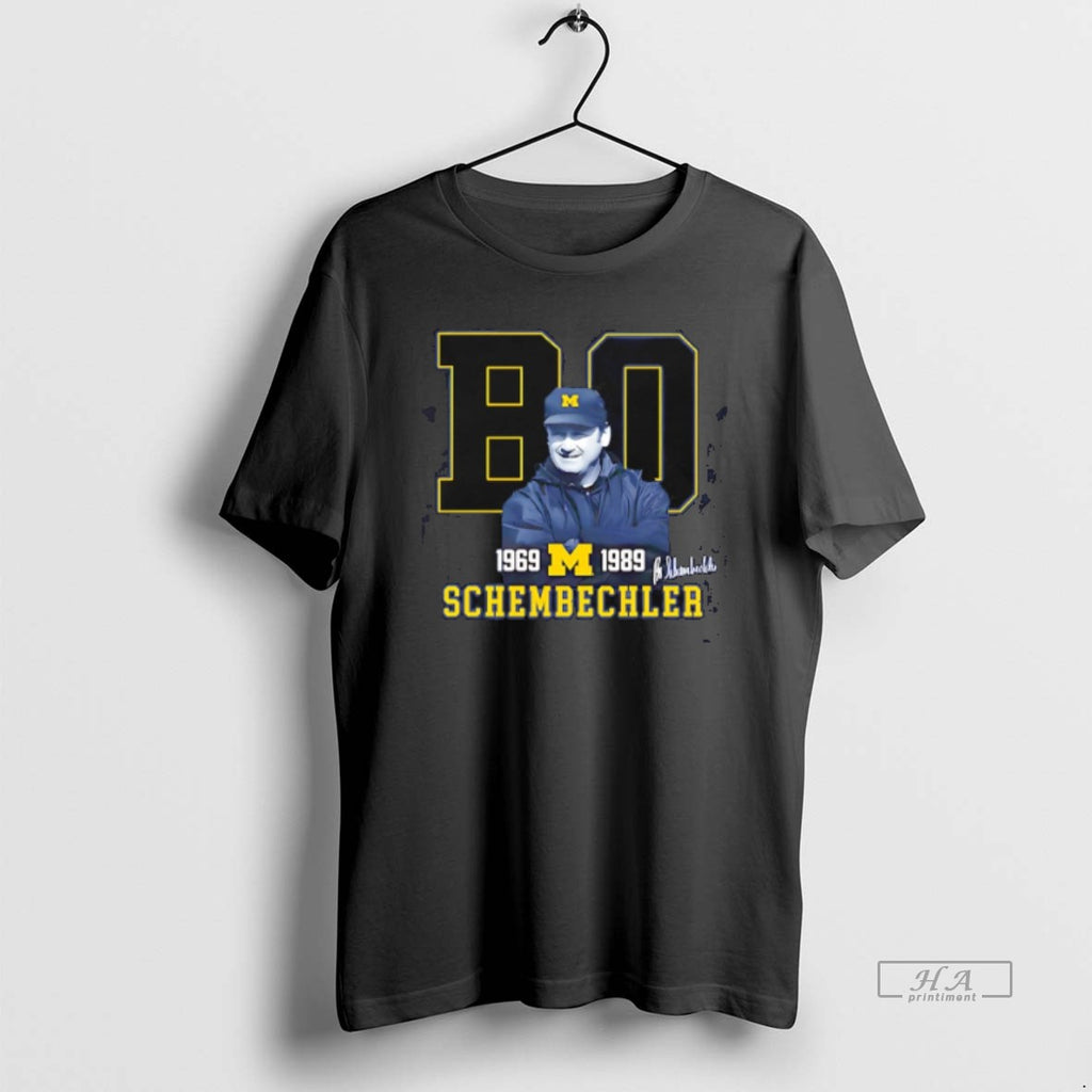 Official Trendy Bo Schembechler Remembrance Michigan Wolverines 1969 1989 Signature