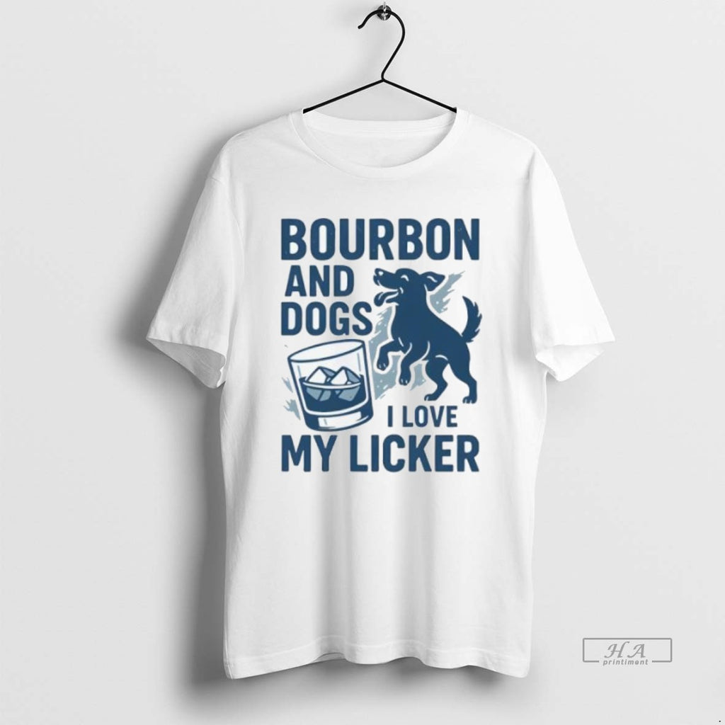 Official Trendy Bourbon And Dogs I Love My Licker Bourbon Drinking