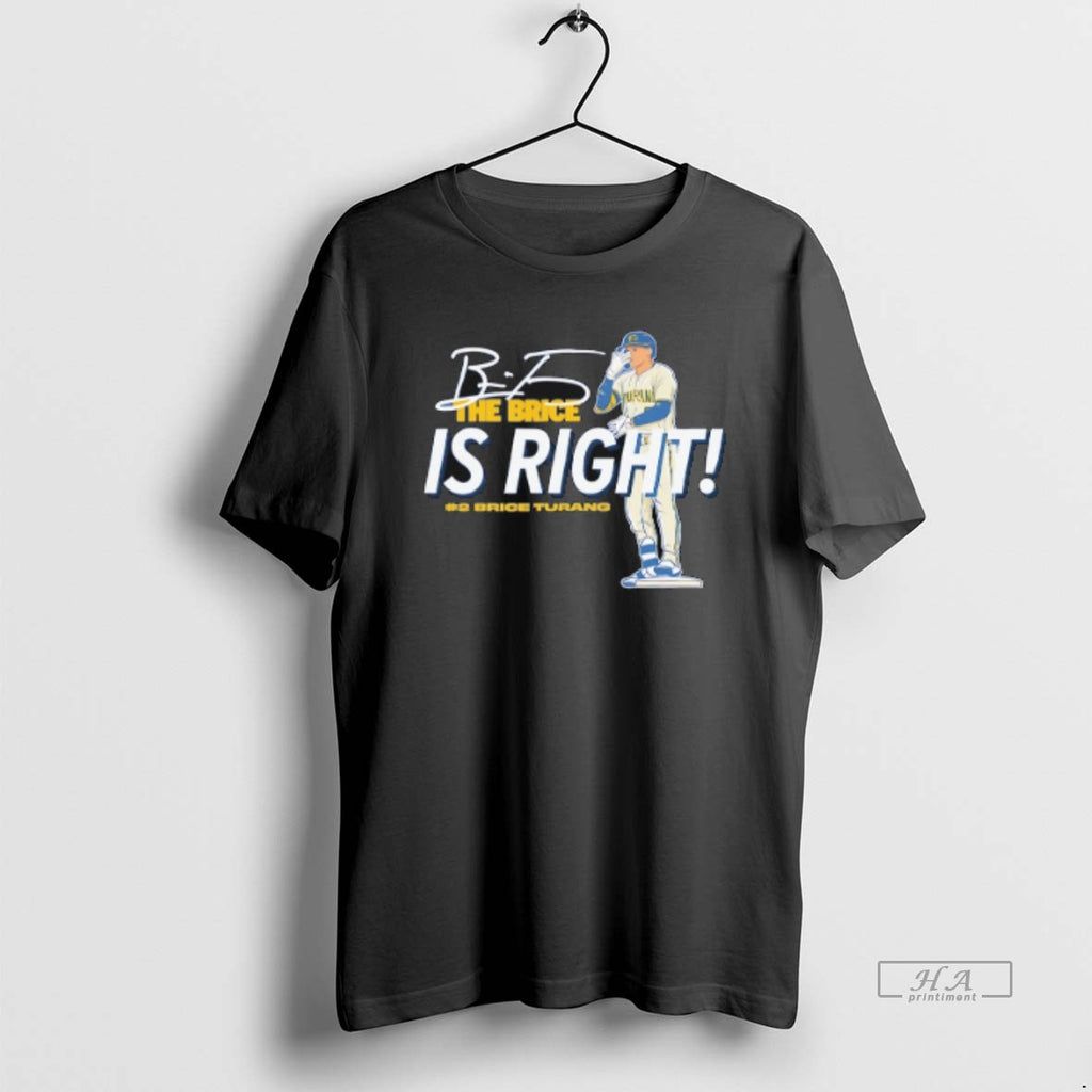 Official Trendy Brice Turang Milwaukee Brewers The Brice Is Right Signature