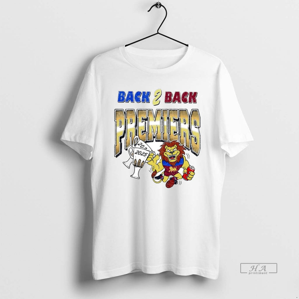 Official Trendy Brisbane Lions 2025 Afl Back 2 Back Premiers Champions
