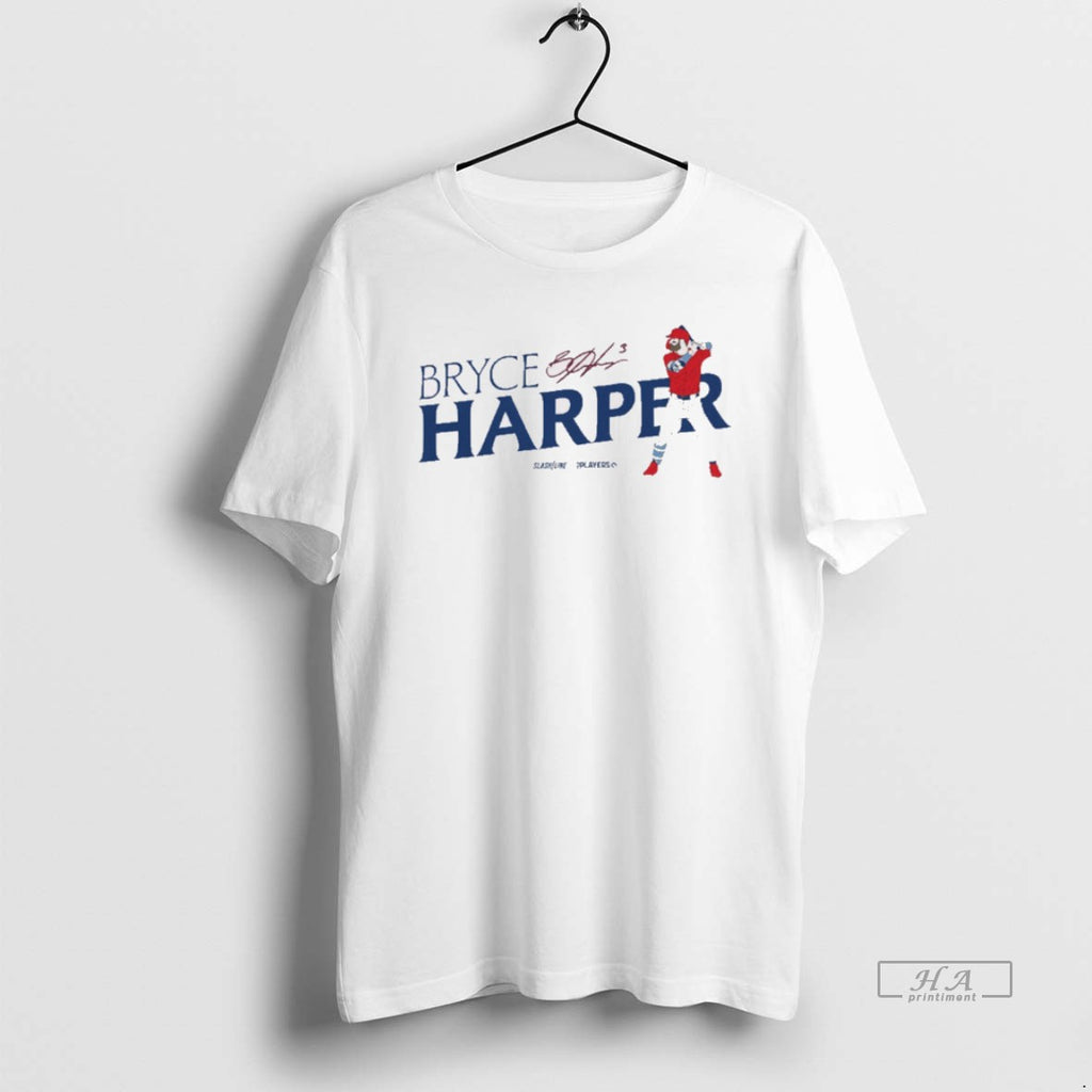 Official Trendy Bryce Harper Philadelphia Phillies Mlb Slash Line Signature Painting