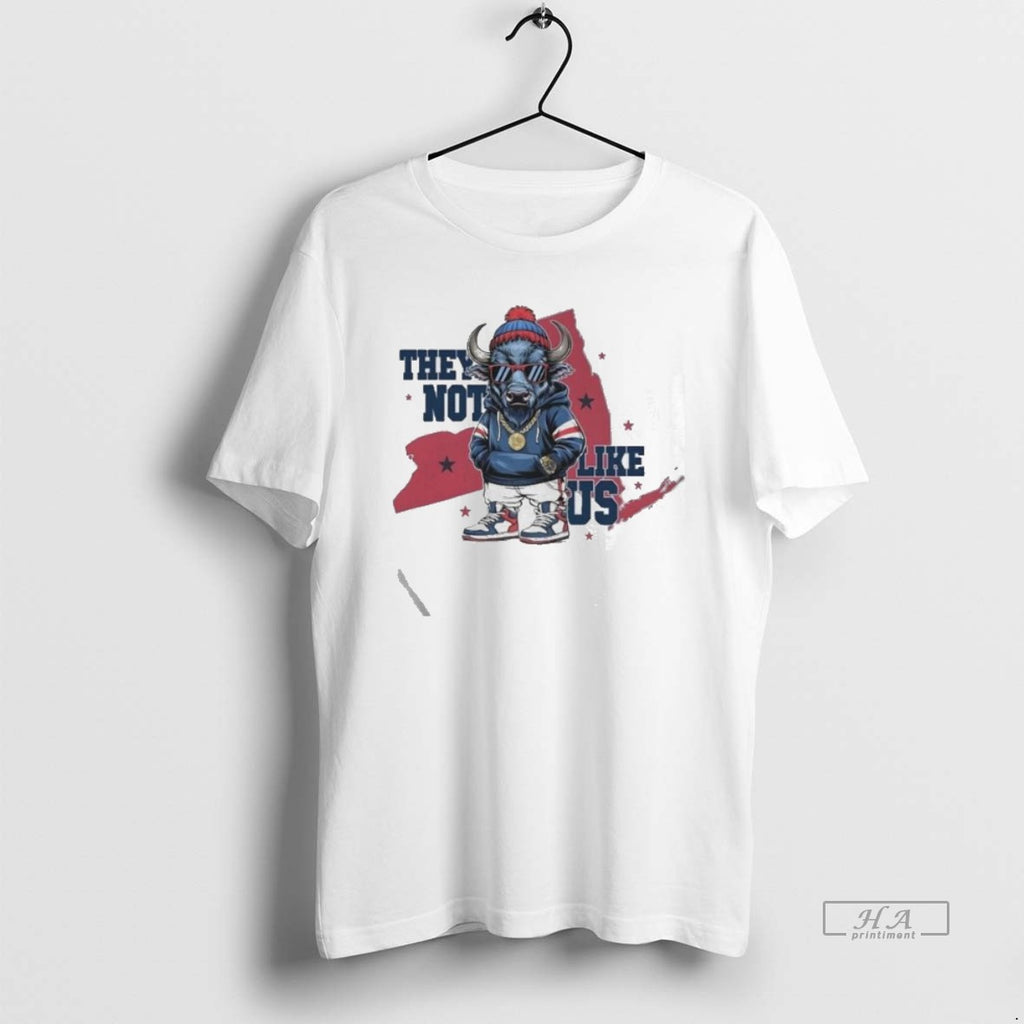 Official Trendy Buffal Bills Mascot Fan They Not Like Us Map