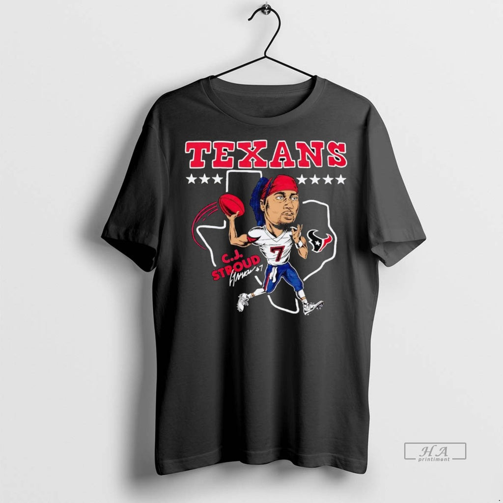 Official Trendy Cj Stroud Superstar Caricature Houston Texans Tee Sweater