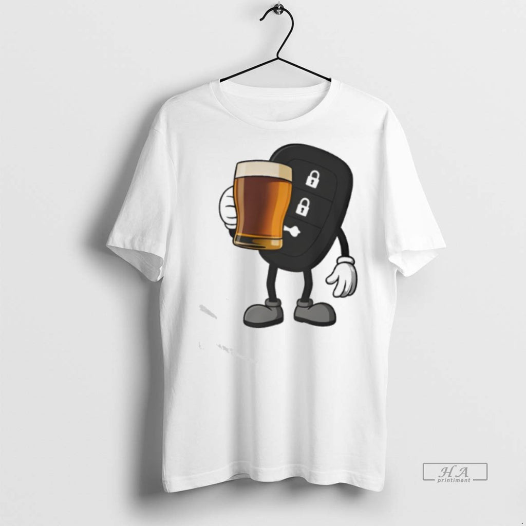 Official Trendy Car Remote Key Holding Beer Meme Tee Sweater