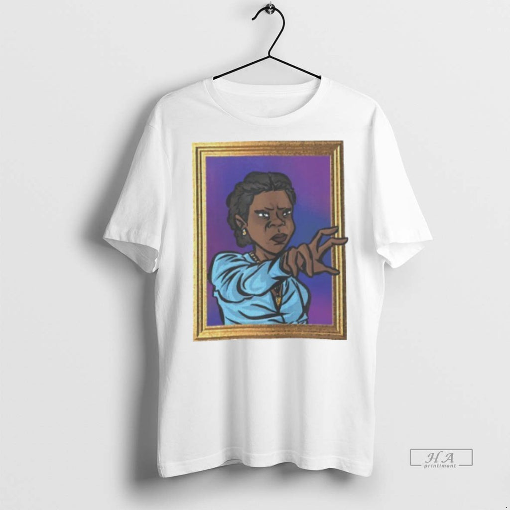 Official Trendy Celie Caricature Graphic Mens White Tee Tee Sweater