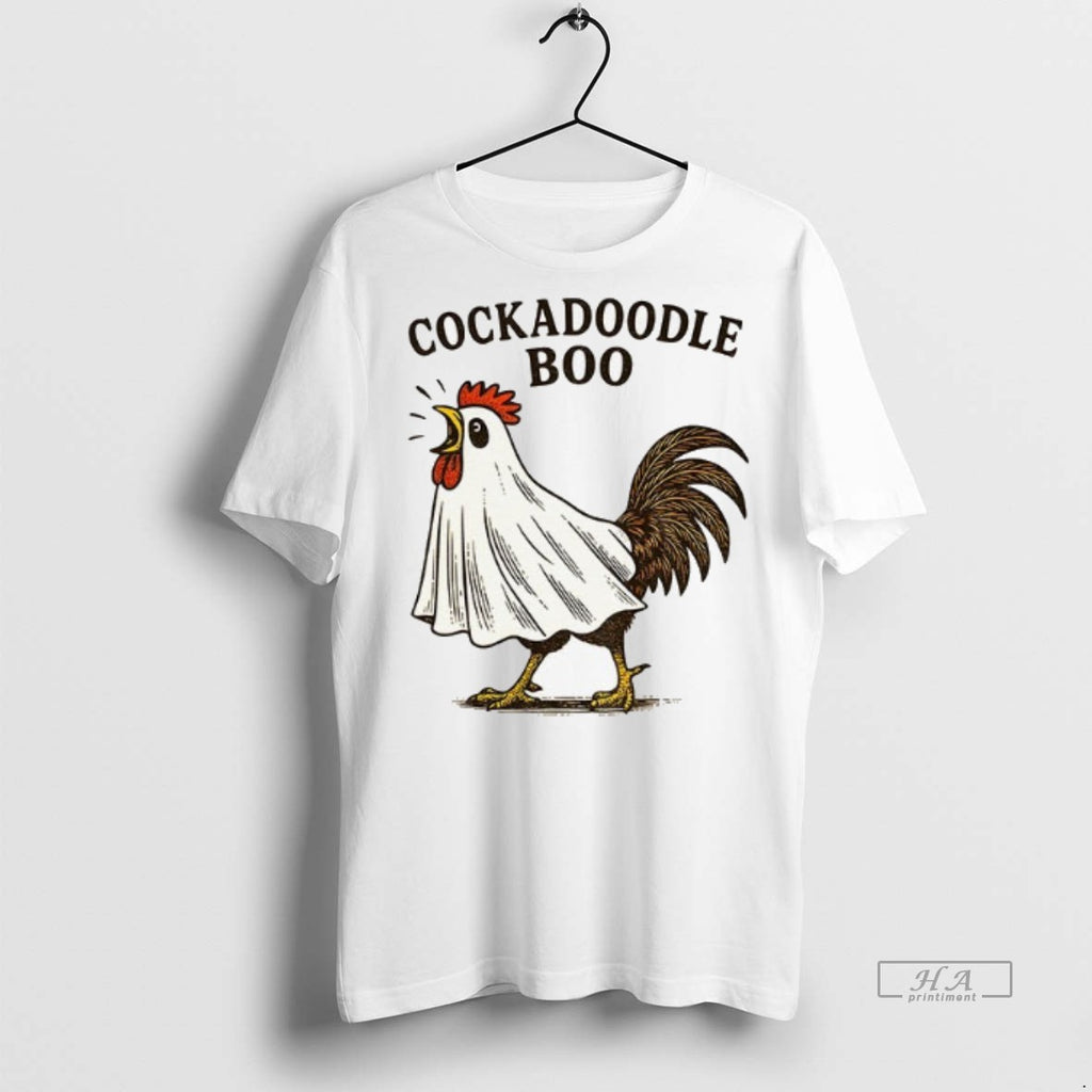 Official Trendy Cock Ghost Cockadoodle Boo Halloween 2025 Tee Sweater