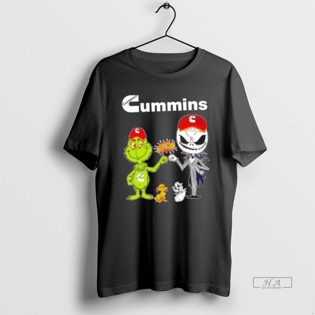 Official Trendy Cummins X Grinch And Jack Skellington Fist Bump Uniwilling Friends
