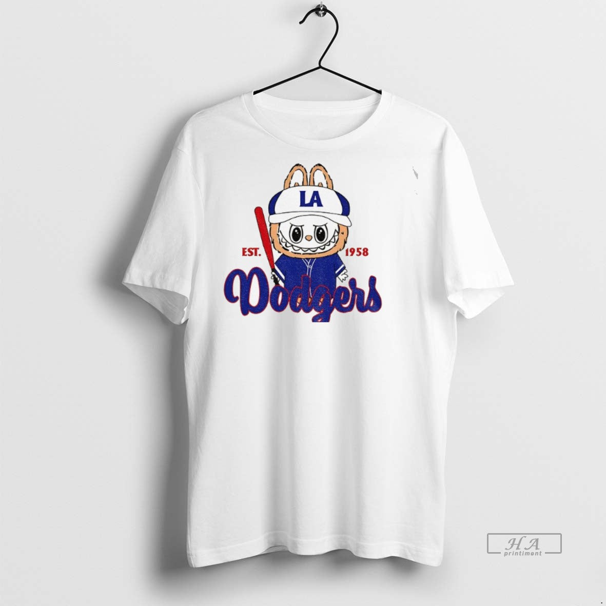 Official Trendy Cute Monster Labubu Los Angeles Dodgers Mlb Baseball Est 1958 Tee Sweater