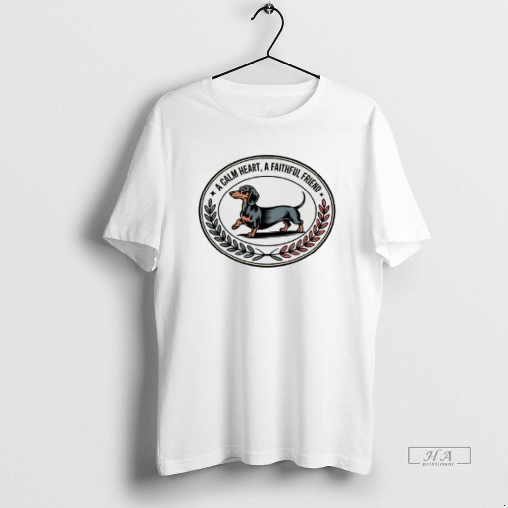 Official Trendy Dachshund A Calm Heart A Faithful Friend