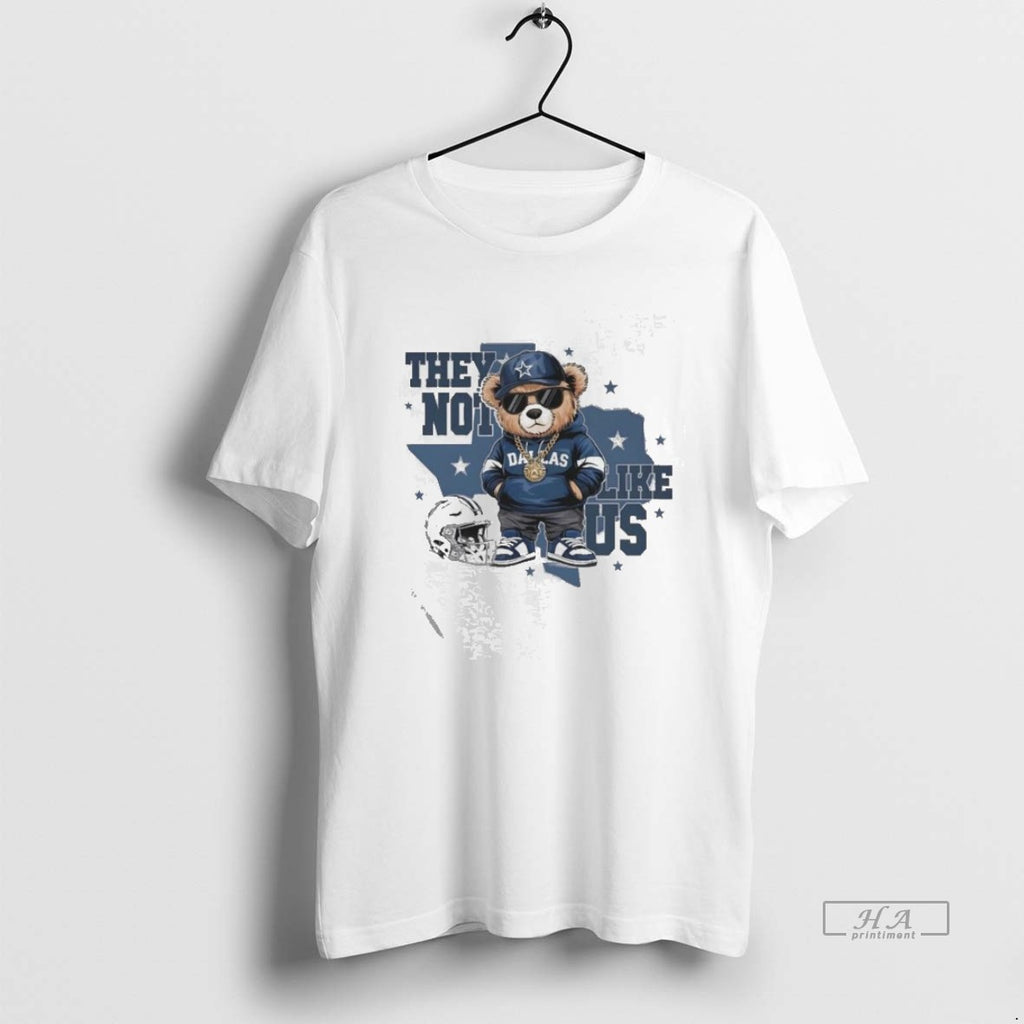 Official Trendy Dallas Cowboys Mascot Fan They Not Like Us Map