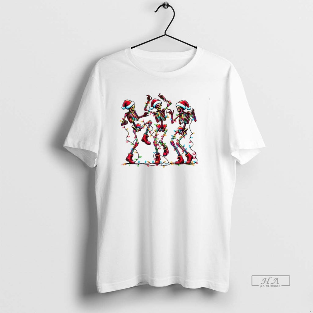 Official Trendy Dancing Skeleton Santa Hat Merry Christmas 2025
