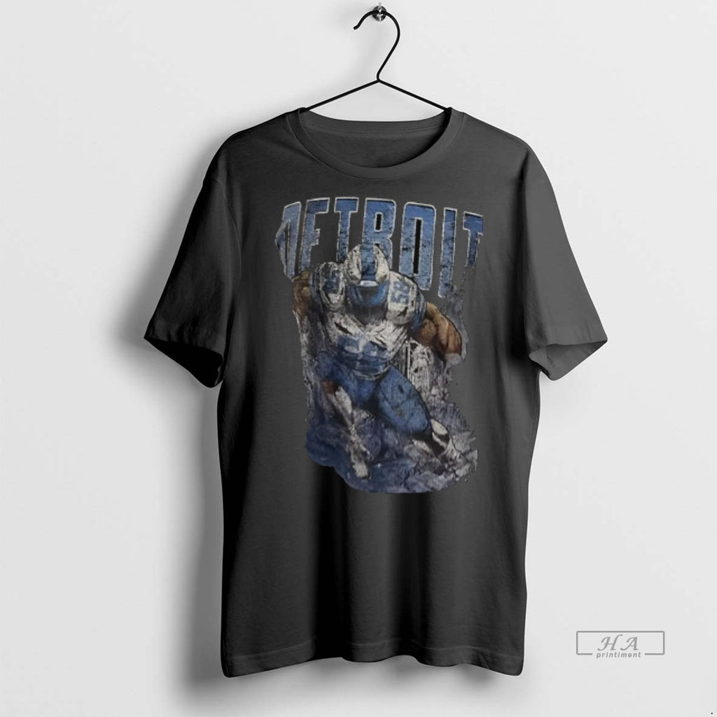 Official Trendy David Montgomery Wearing Detroit Lions 58 Vintage Tee Sweater
