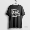 Official Trendy Denver Neighborhoods Names Baker Highland Cap Hill Westwood Five Points Park Hill Tee