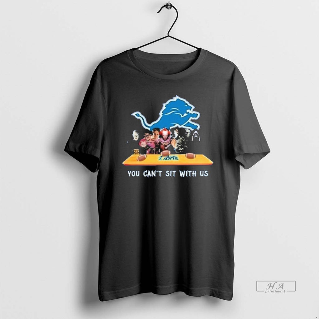 Official Trendy Detroit Lions Horrors Characters You Cant Sit With Us Halloween