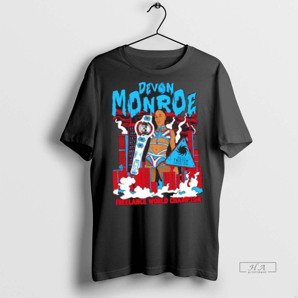 Official Trendy Devon Monroe Freelance World Champ Tee Sweater