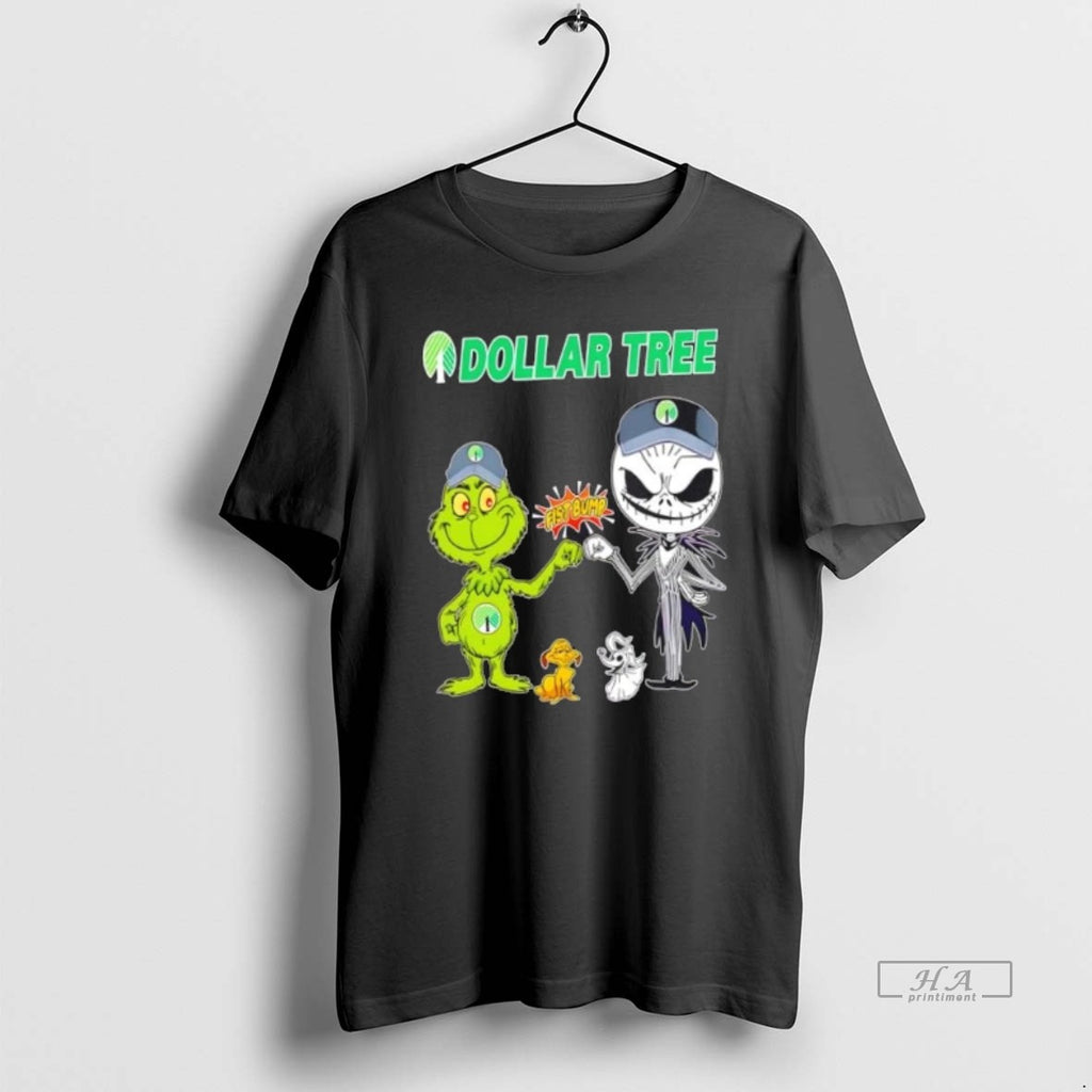 Official Trendy Dollar Tree X Grinch And Jack Skellington Fist Bump Uniwilling Friends