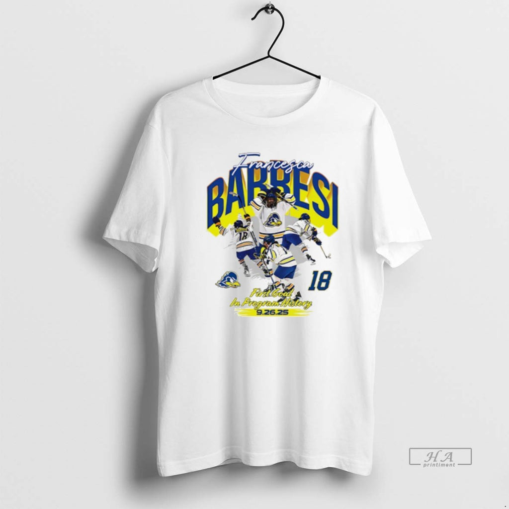 Official Trendy Francesca Barresi Delaware Ice Hockey First Goal In Program History 2025