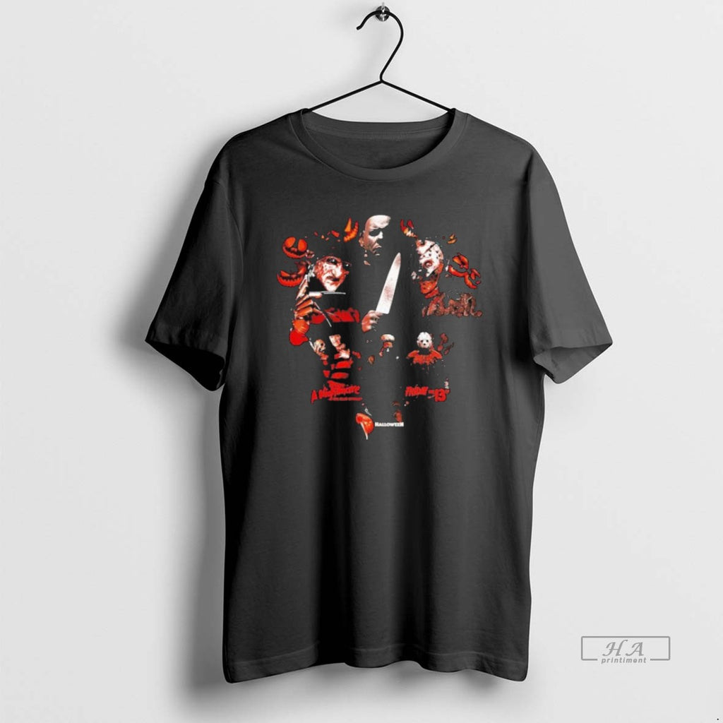 Official Trendy Freddy Krueger Michael Myers And Jason Voorhees A Nightmare Friday The 13th Halloween