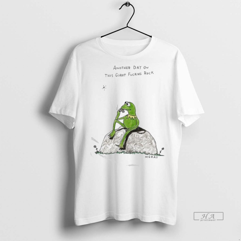 Official Trendy Frog Another Day On This Giant Fucking Rock Tee Sweater