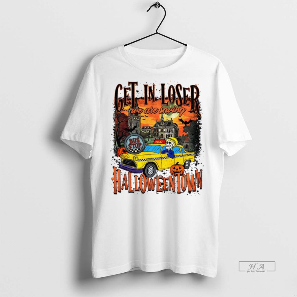 Official Trendy Get In Loser We Are Saving Bus Stop Halloween Tee Sweater
