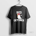 Official Trendy Ghost Playing Baseball Red October Halloween