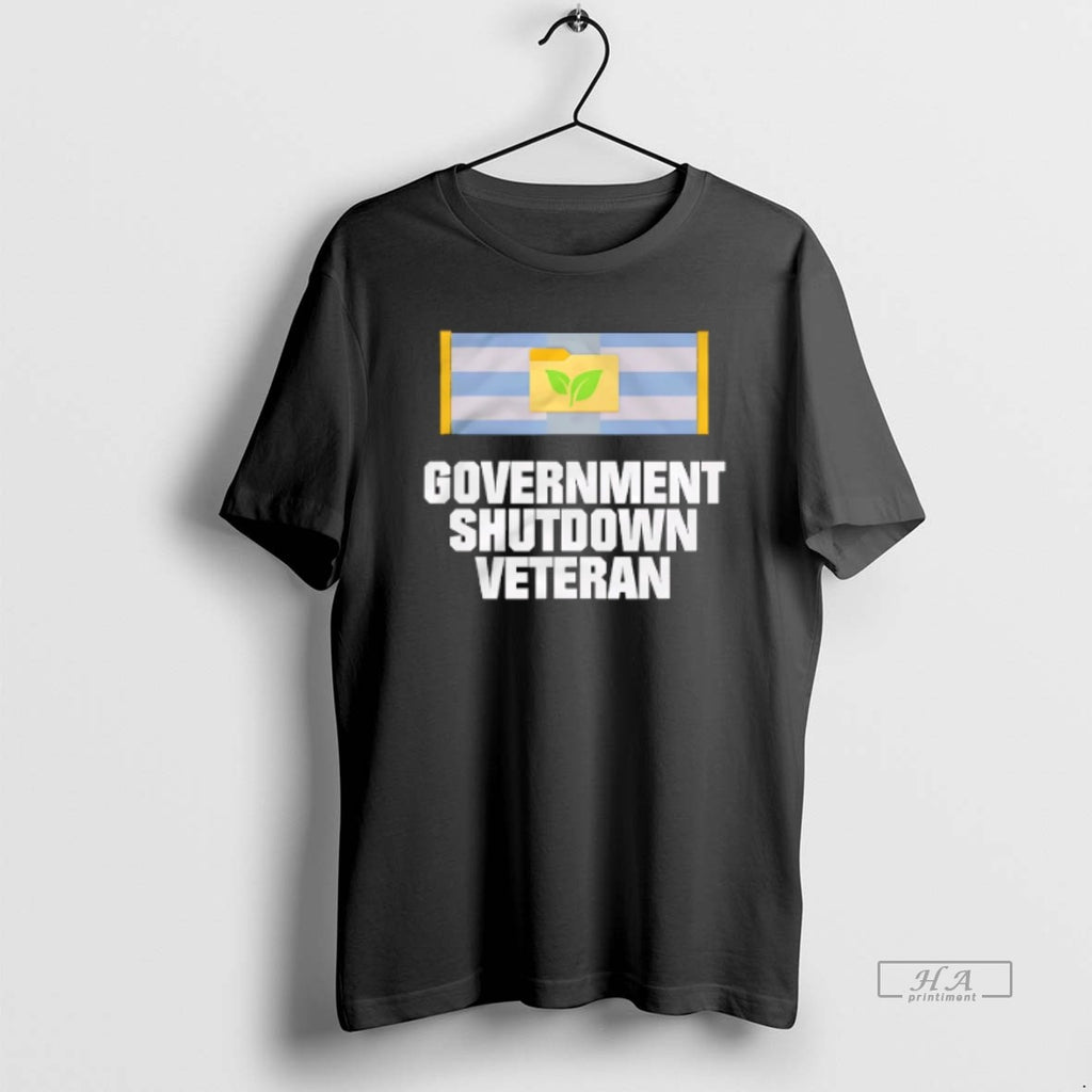 Official Trendy Government Shutdown Ribbon Veteran Flag