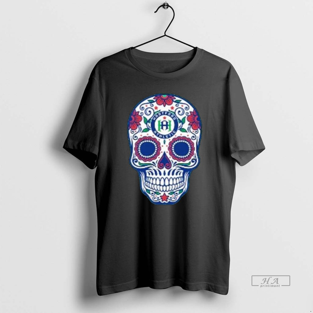 Official Trendy Hartford Heather Kelly Skull Long Sleve