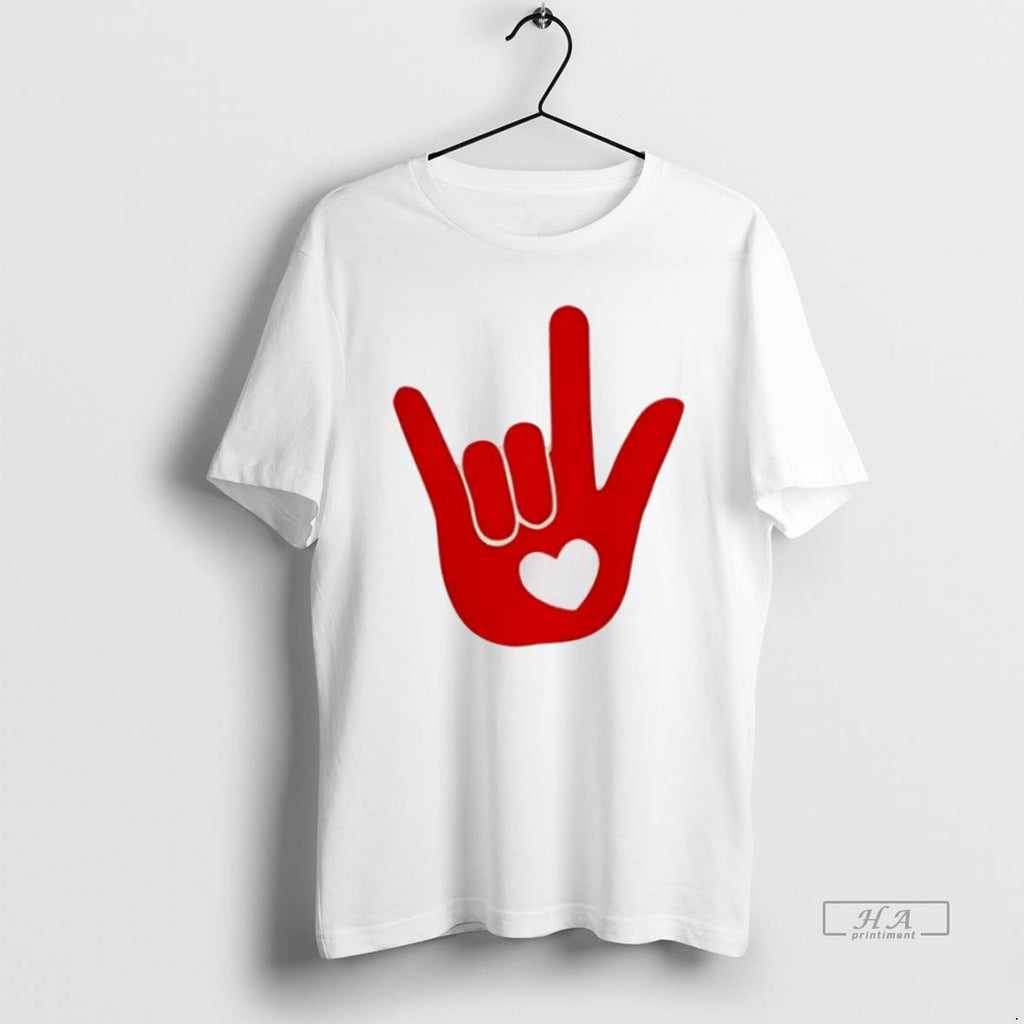 Official Trendy I Love You Sign Language Hand Heart