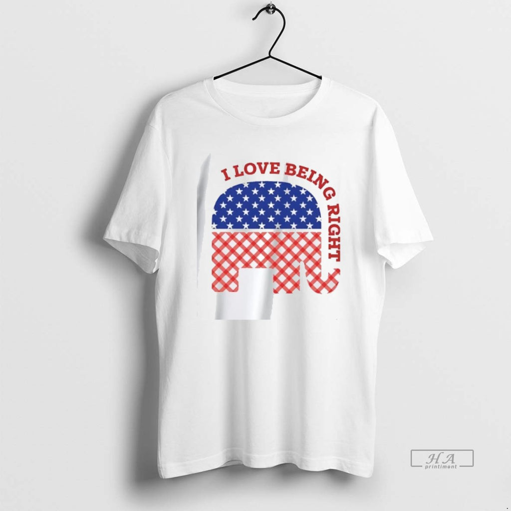 Official Trendy I Love Being Right Gop Elephant