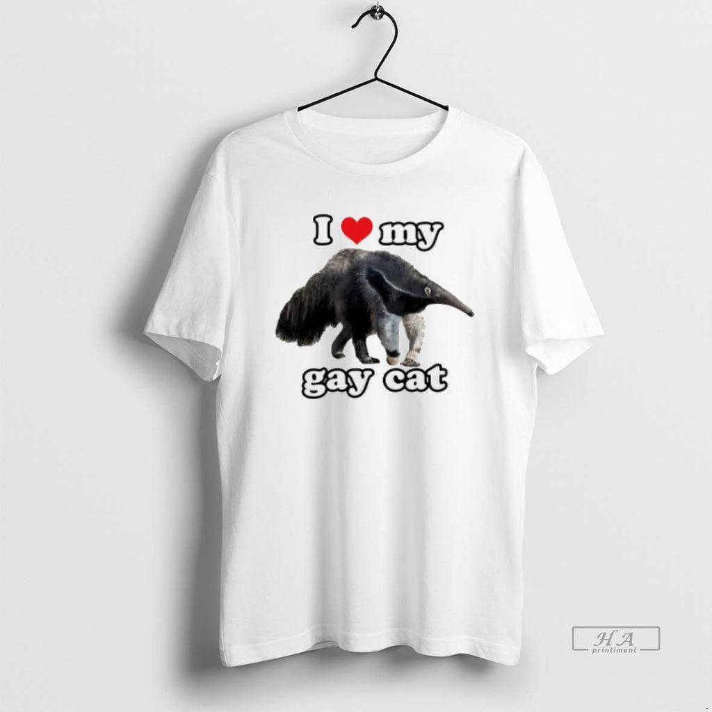 Official Trendy I Love My Gay Cat Pilosa