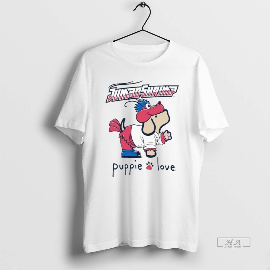 Official Trendy Jacksonville Jumbo Shrimp Puppie Love Mascot