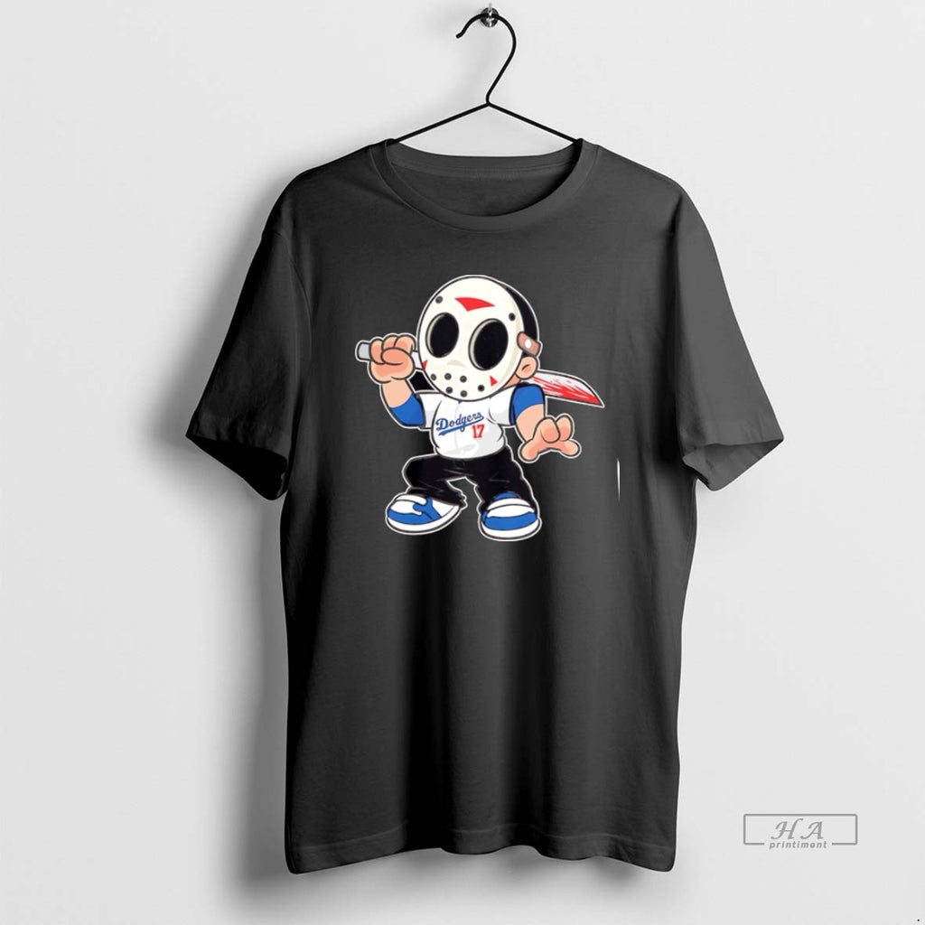 Official Trendy Jason Voorhees Los Angeles Dodgers 17 Halloween