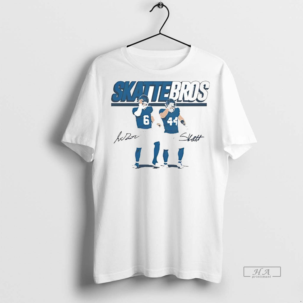 Official Trendy Jaxson Dart And Cam Skattebo Skatterbros Signatures Tee Sweater