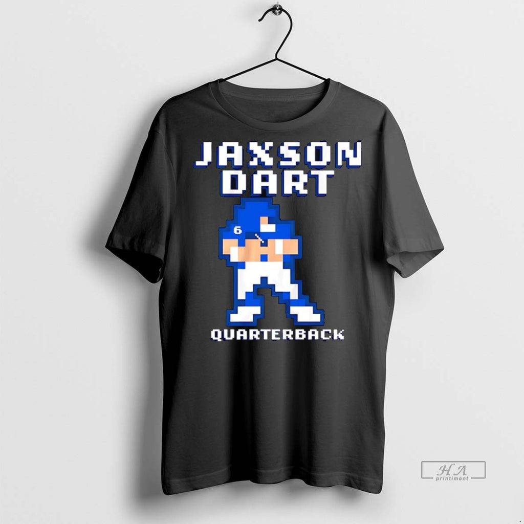 Official Trendy Jaxson Dart Pixel Baller Quarterback New York Giants Tee Sweater