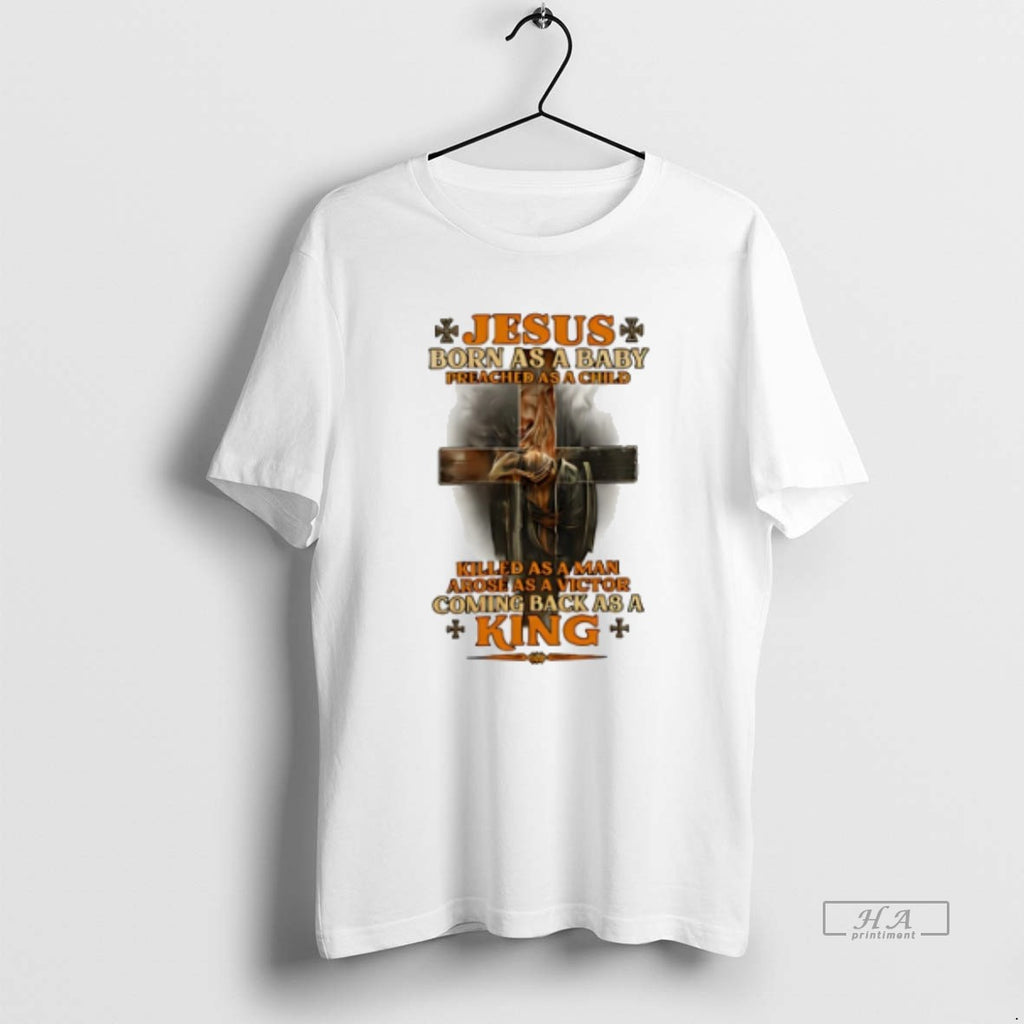 Official Trendy Jesus Born As A Baby Preached As A Child Veteran
